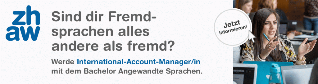 Informationshinweis zur Ausbildung zum International-Account-Manager/in an der ZHAW