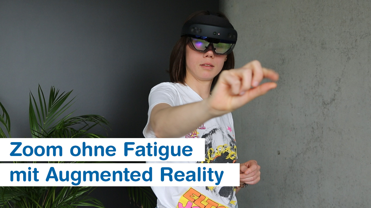 Anne Catherine Gieshoff mit Augmented Reality Headset