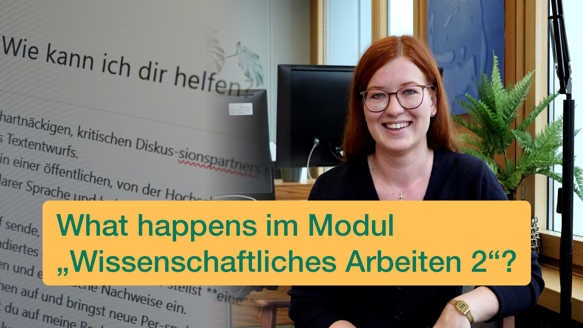 Studentin Enya spricht über ihre Erfahrungen im Modul "Wissenschaftliches Modul 2"