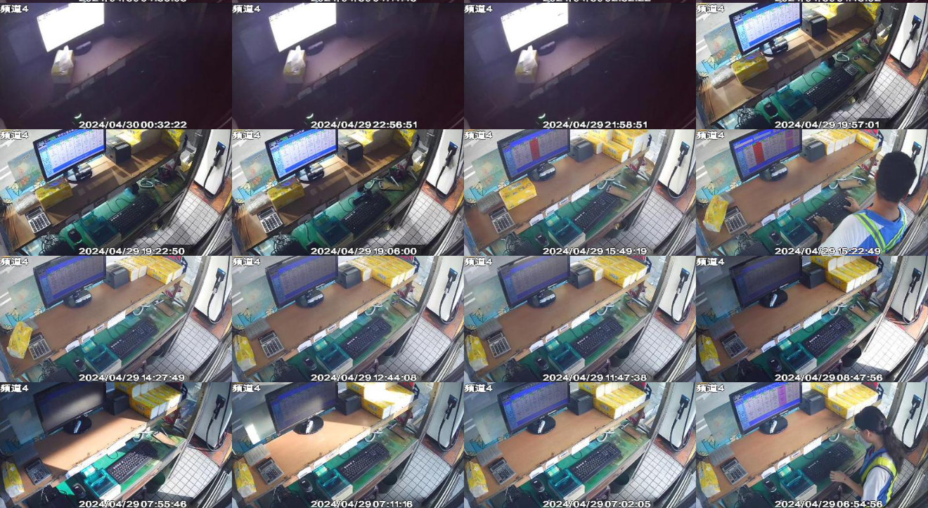 Webcam-Fotos von einem Arbeitsplatz mit Blick auf einen Bildschirm. Quelle: Watching the World.