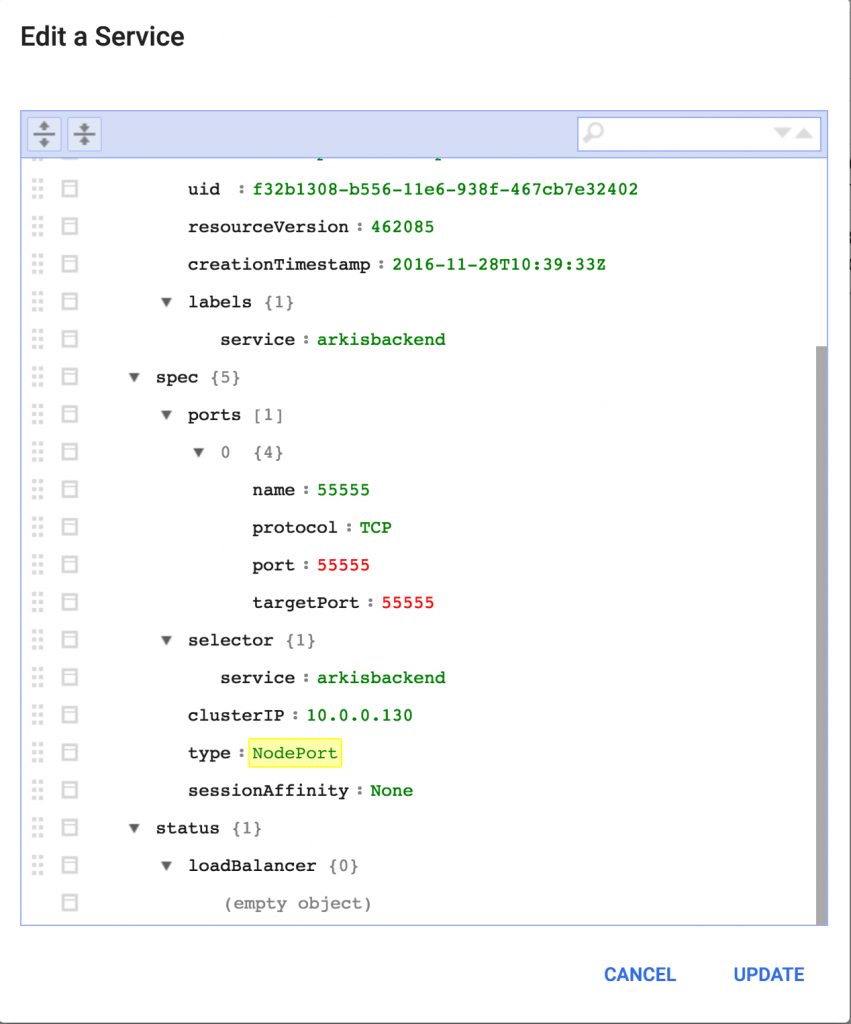 services edit minikube tutorial