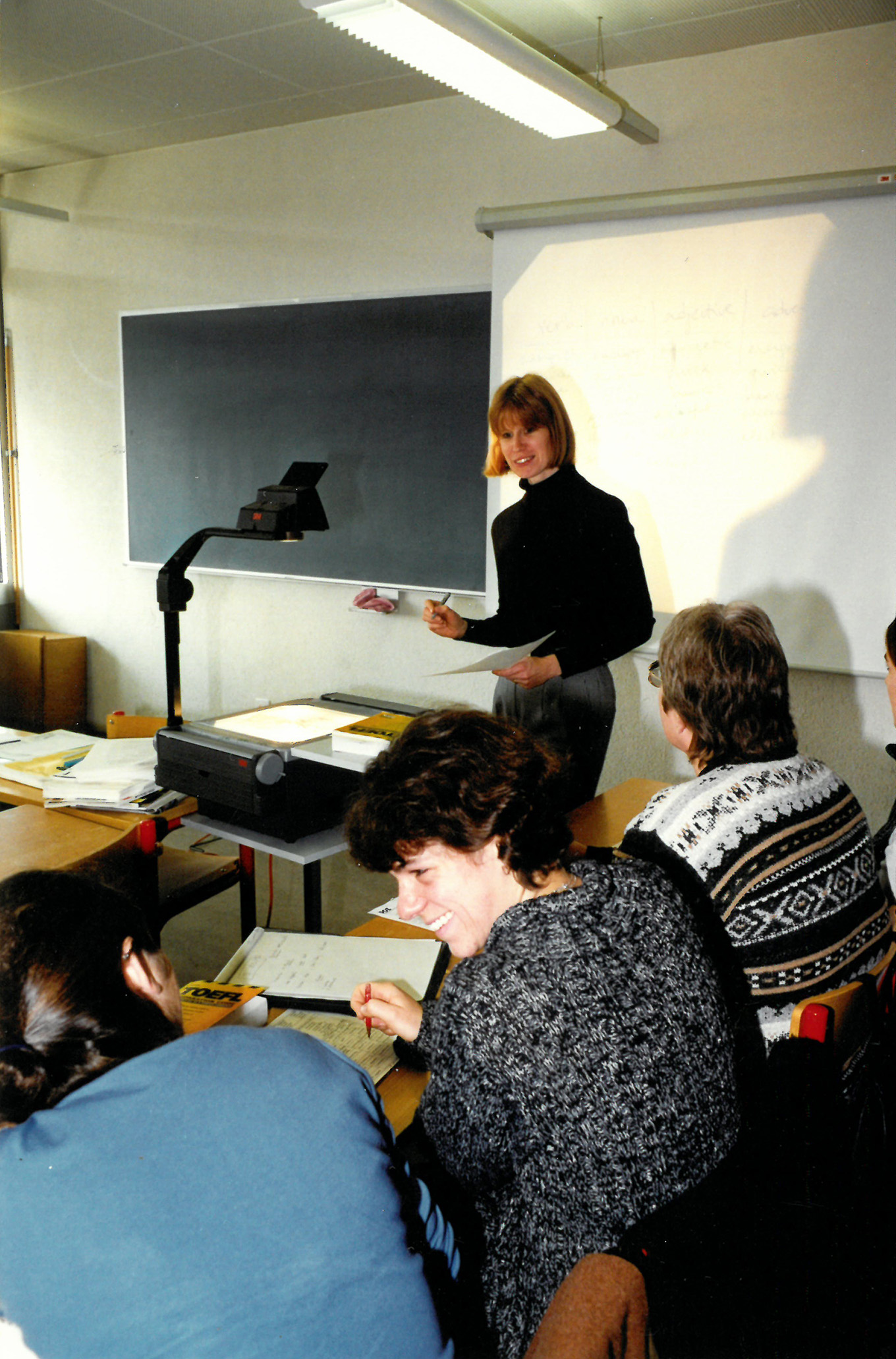 Unterricht mit Overhead Projektor 1997
