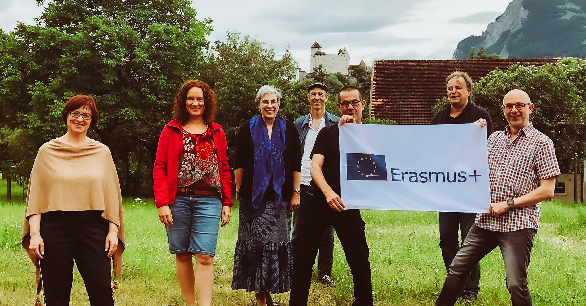 Das Projektteam Erasmus+ Kreative Agilität am Kick-off in Balzers