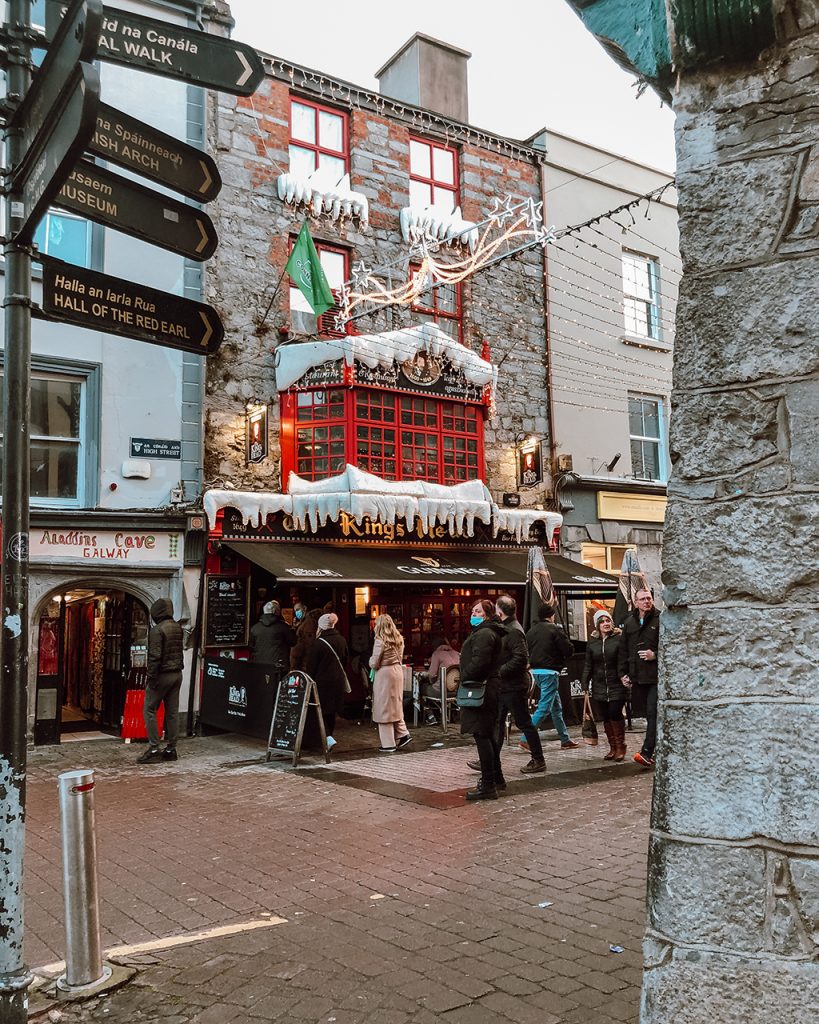 christmas decorations in Galway city centre. Semester abroad studying in Dublin