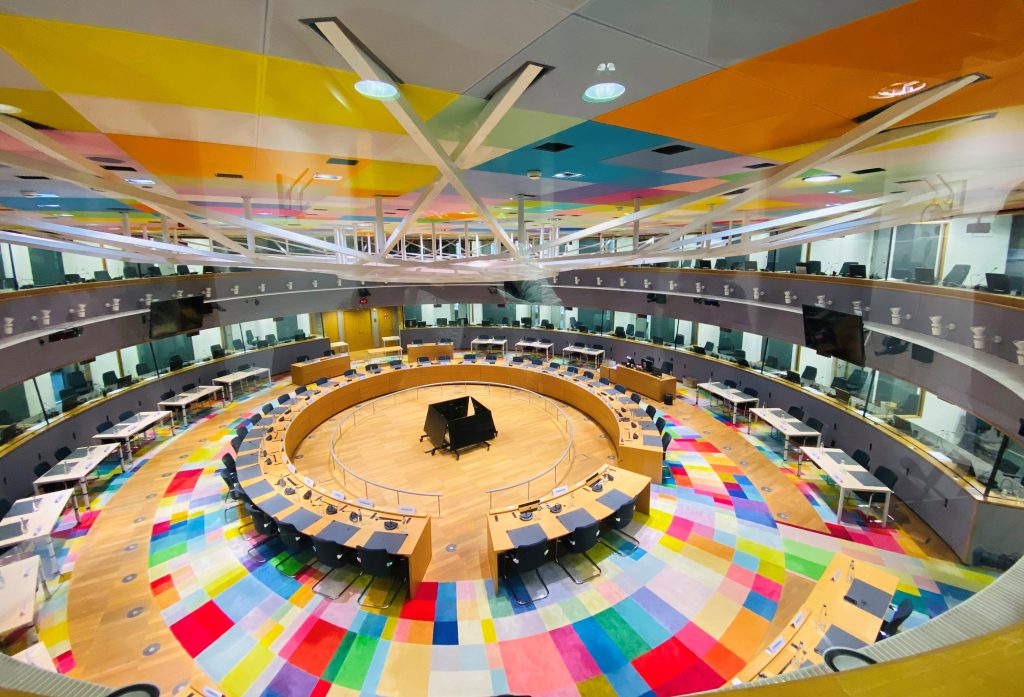 Ministerratssaal EU, Study Visit ZHAW Master Konferenzdolmetschen, Brüssel ZHAW
