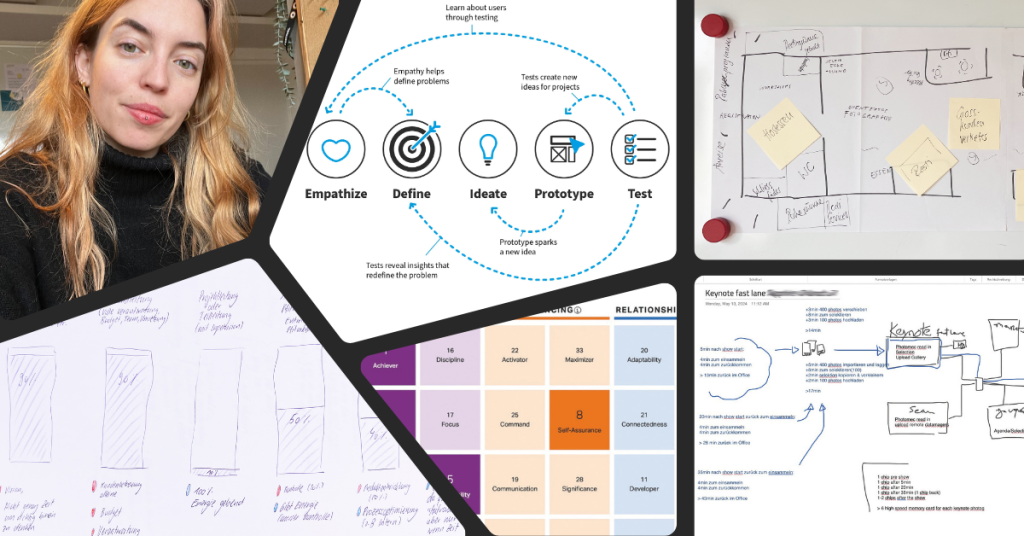 Collage aus verschiedenen Etappen des ProjektsPlus. Eventfirma