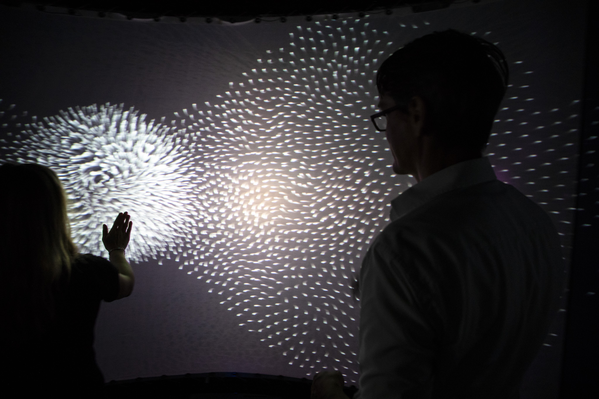 touch-sensitiver Screen im Immersive Lab