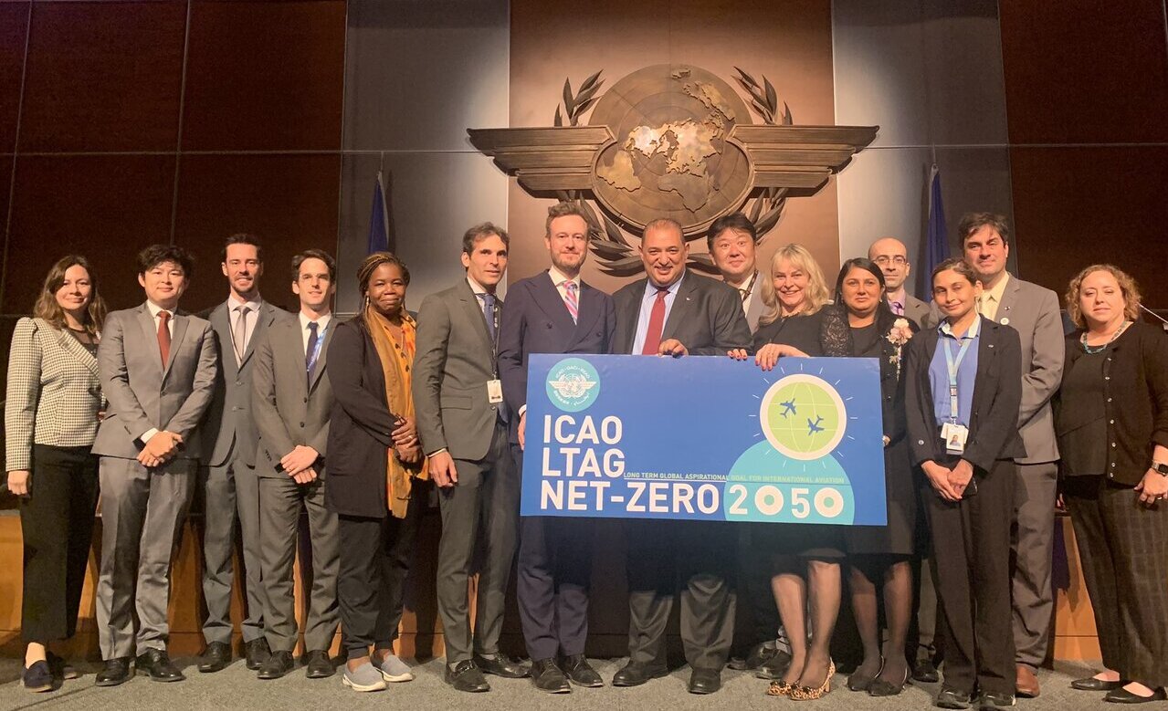 Adoption of the net-zero emissions goal by the 41st ICAO Assembly on 7 October 2022 (Photo credit: ICAO)