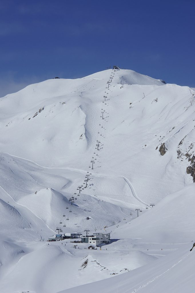 Skilift-Anlage im Skigebiet Samnaun/Ischgl