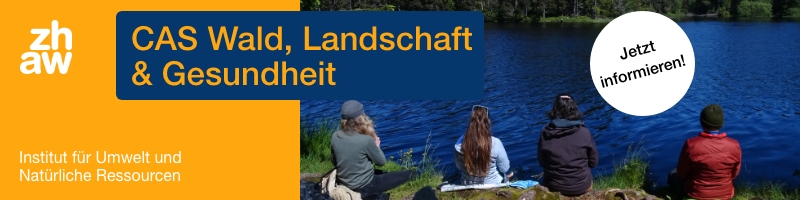 CAS Wald, Landschaft & Gesundheit
Die heilsame Wirkung von Wald und Landschaft ist wissenschaftlich erwiesen. In diesem CAS erwerben Sie fundierte Kenntnisse und praxisnahe Kompetenzen in der Wald- und Landschaftstherapie. Sie erfahren, wie Sie Waldbaden und Achtsamkeit im Wald gezielt gesundheitsfördernd einsetzen. Es eröffnen sich Ihnen neue Perspektiven im präventiven oder sozialen Bereich.