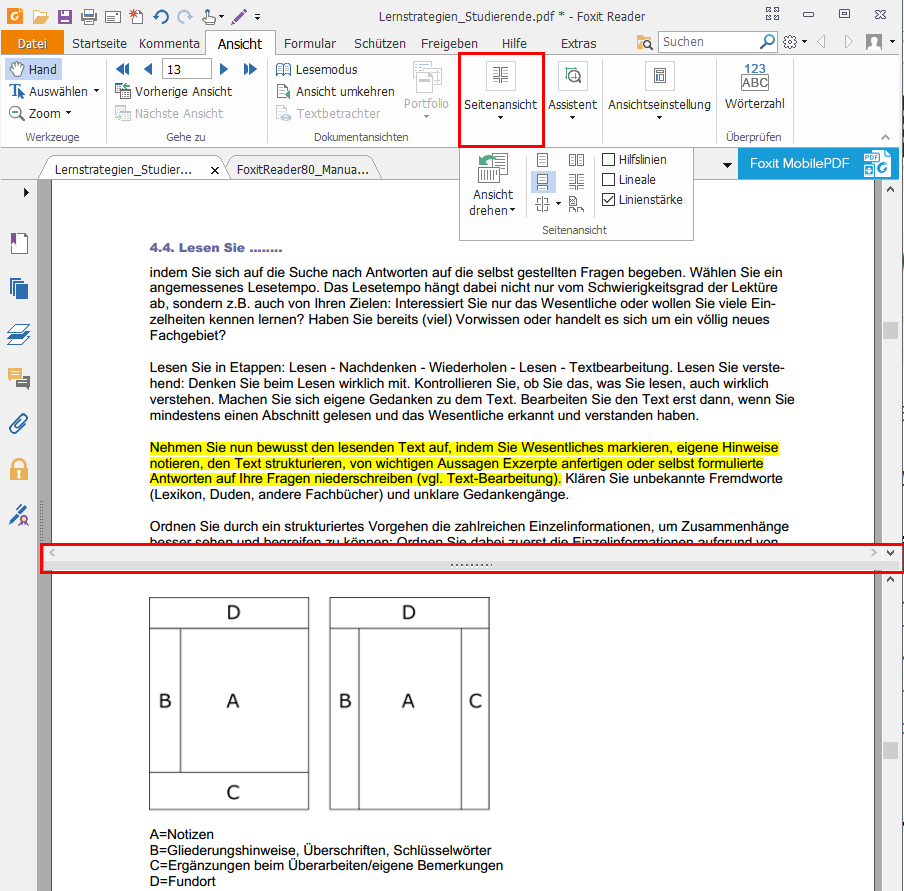 Handschriftliche Notizen Projektblog Digitales Studium