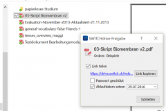 SWITCHdrive Link auf Datei teilen