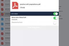 SWITCHDrive iOS Dateien teilen