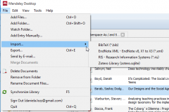 Mendeley Import