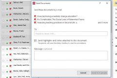 Mendeley Send Documents and Comments
