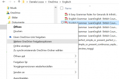 OneDrive Datei im Explorer freigeben