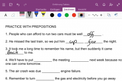 OneNote Arbeitsblätter ausfüllen