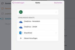 OneNote Speicherdienste