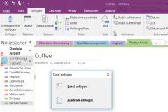 OneNote Datei Einfügen