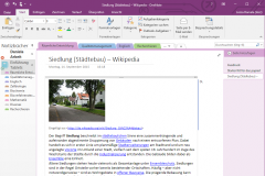 OneNote Webseite eingefügt