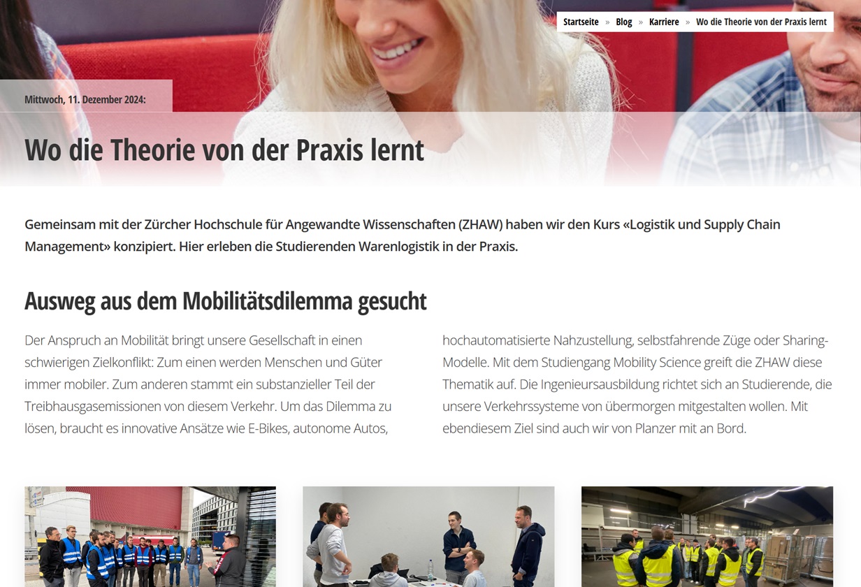 Mobility Science kooperiert in Logistikmodul mit Planzer