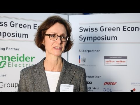 Monika Rühl, Direktorin economiesuisse, am Swiss Green Economy Symposium 2014